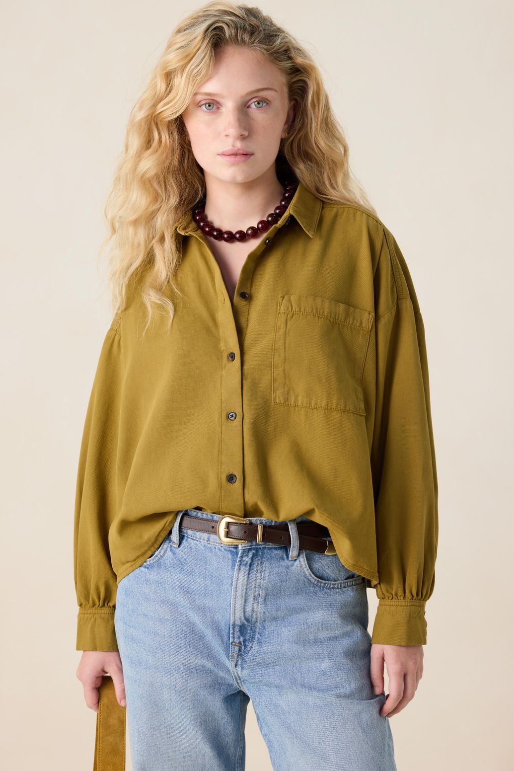 Blouse boxy - vert foncé