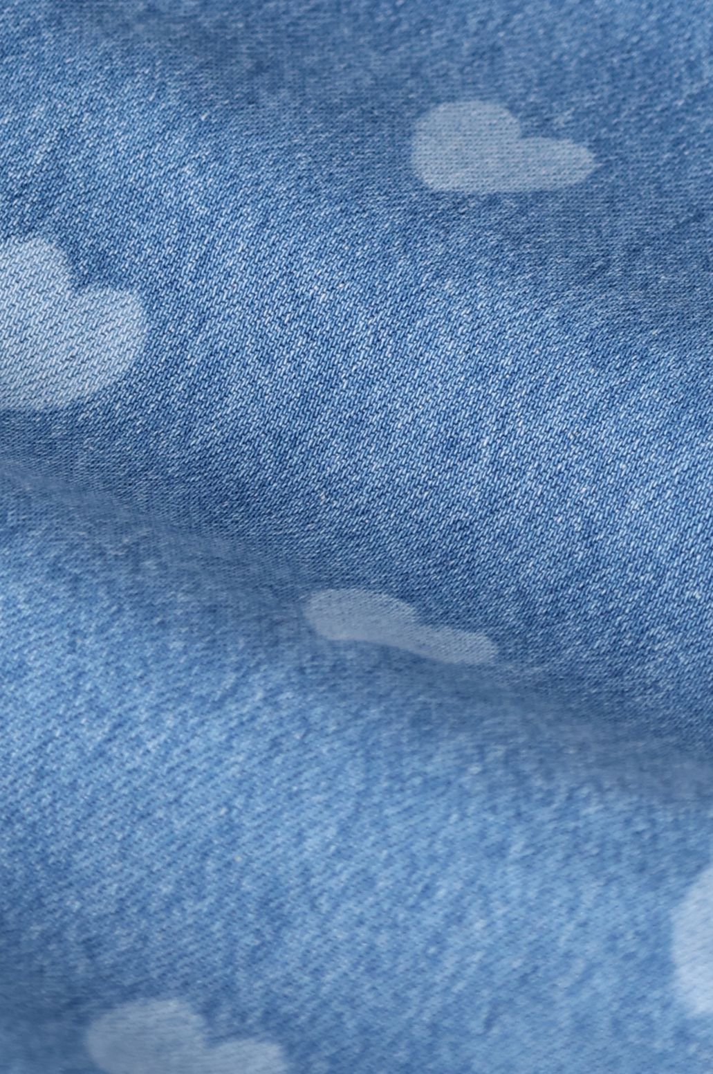 Blauwe straight leg jeans met hartjes