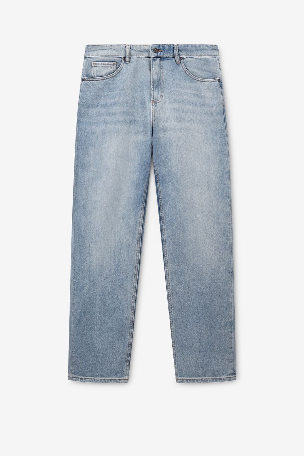 Jean coupe loose taille mi-haute - bleu clair