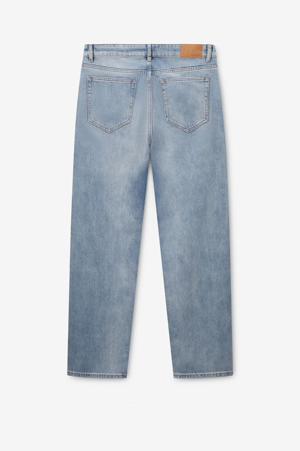 Jean coupe loose taille mi-haute - bleu clair