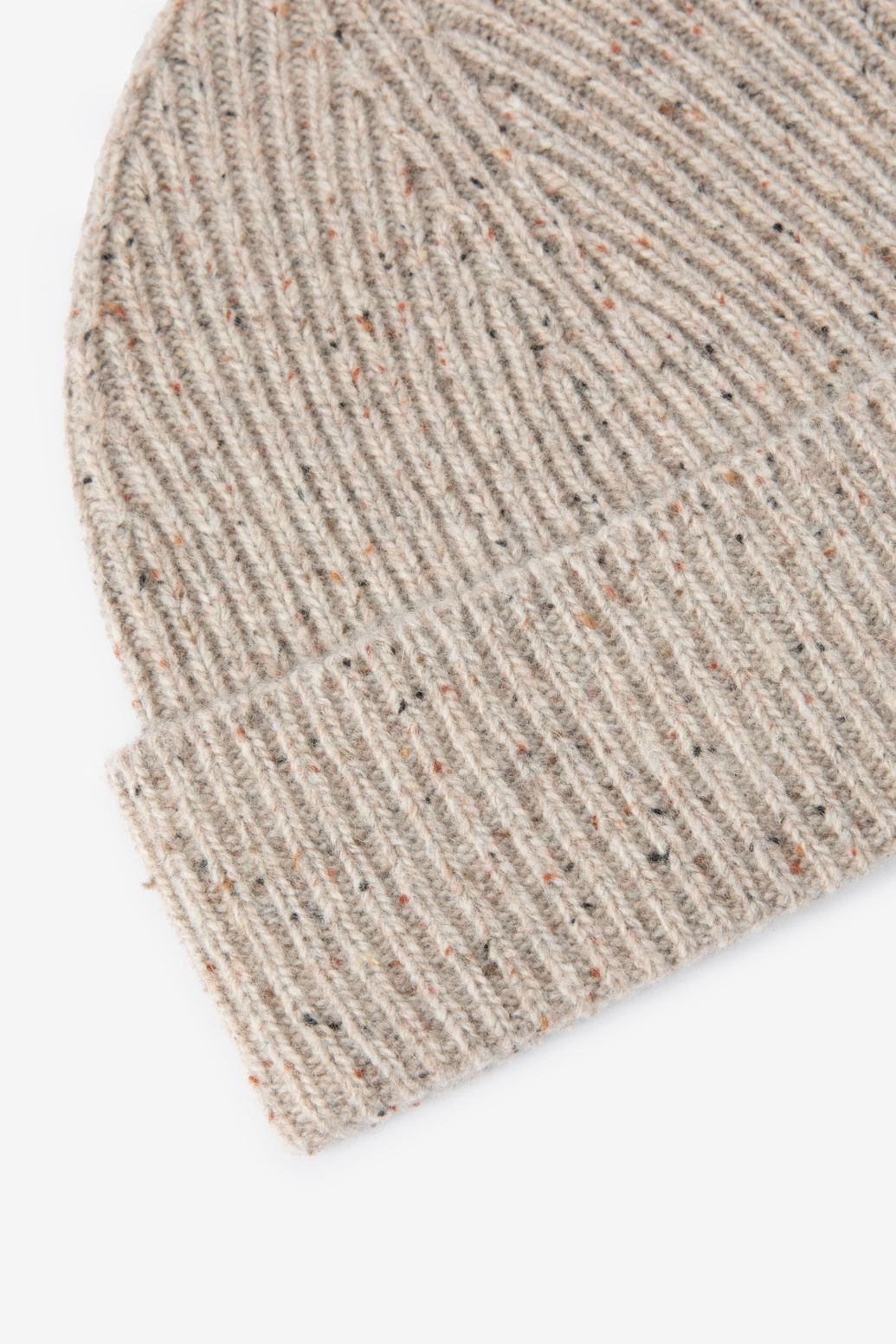 Lichtgrijze wollen muts