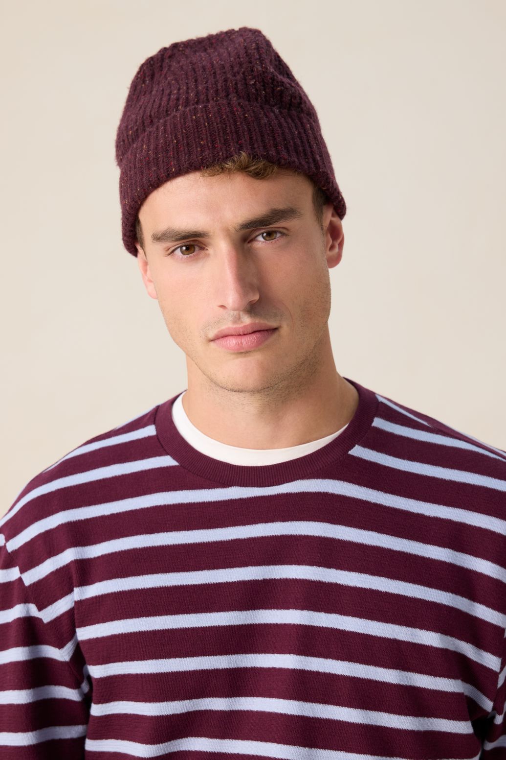 Wollmütze - dunkelrot