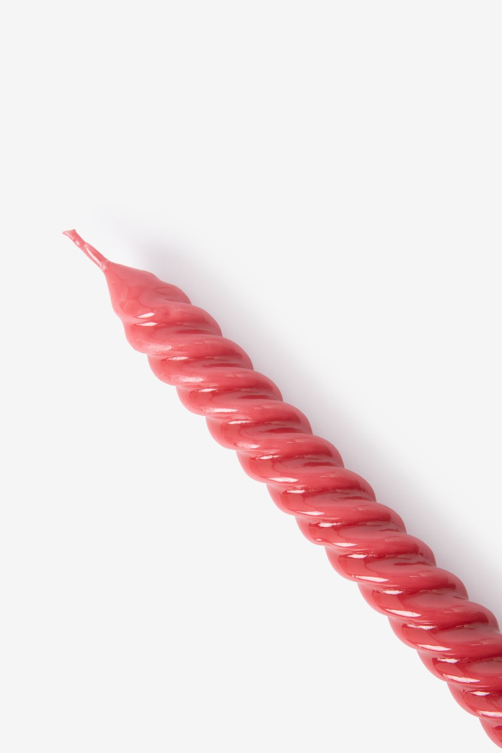 Rode draaikaarsen 21 cm