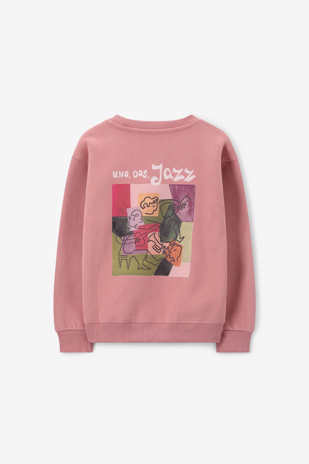 Roze sweater met artwork