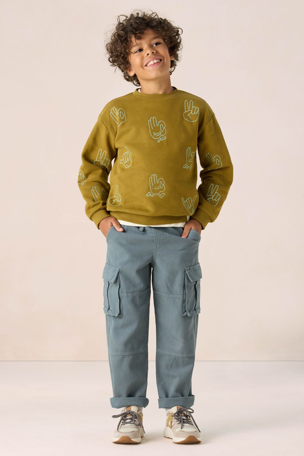 Sweat avec imprimé - vert foncé