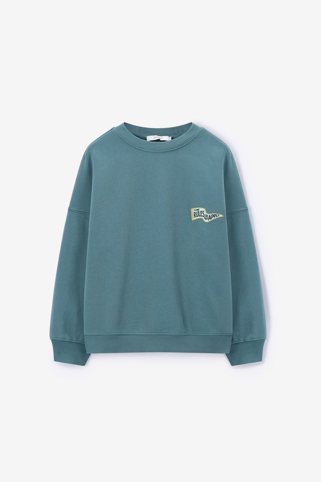 Crewneck-Sweater mit Artwork-Print - blau