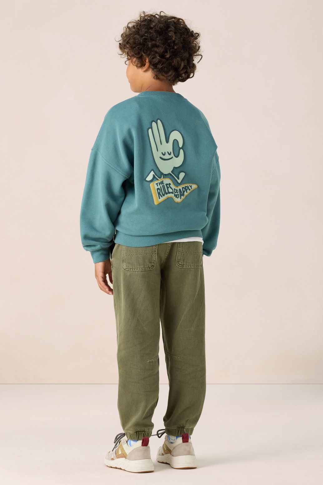 Crewneck-Sweater mit Artwork-Print - blau