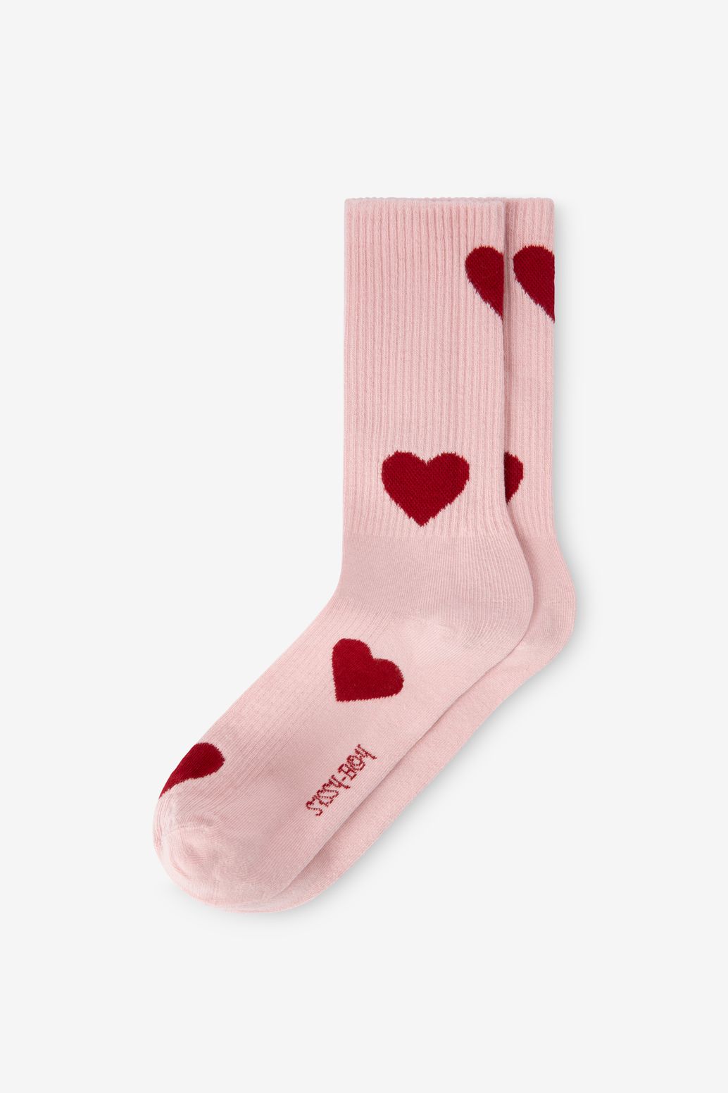 Lichtroze sokken met hartjes