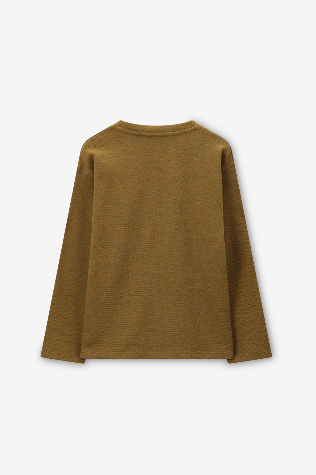 T-shirt manches longues structuré - vert foncé