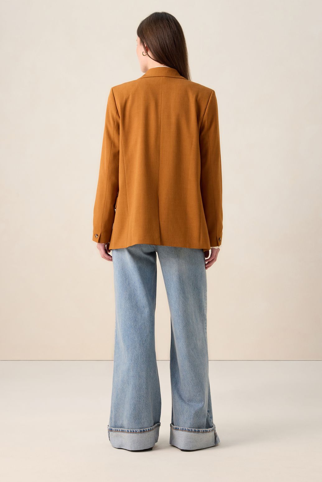 Bruine double breasted blazer