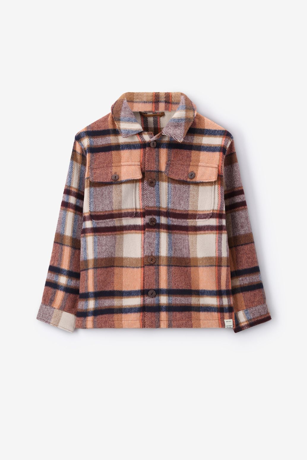 Oranje geruit overhemd