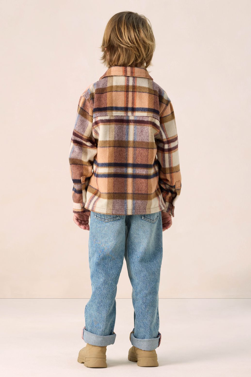 Chemise à carreaux - orange