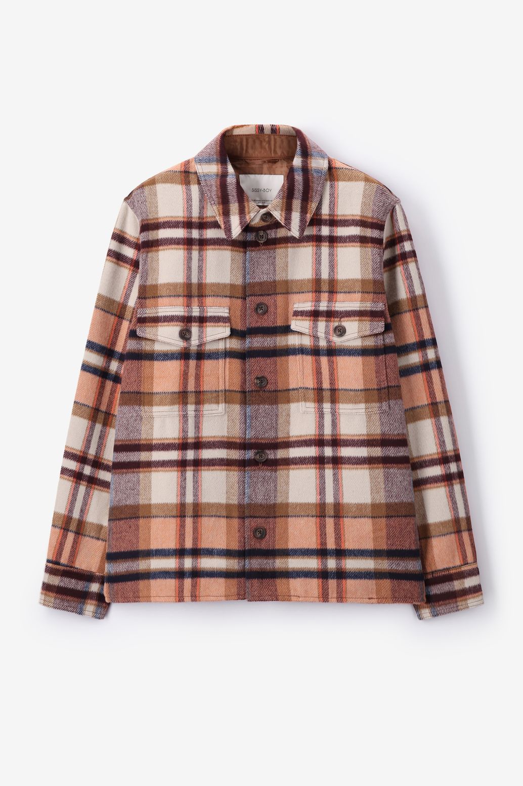 Kariertes Hemd - orange