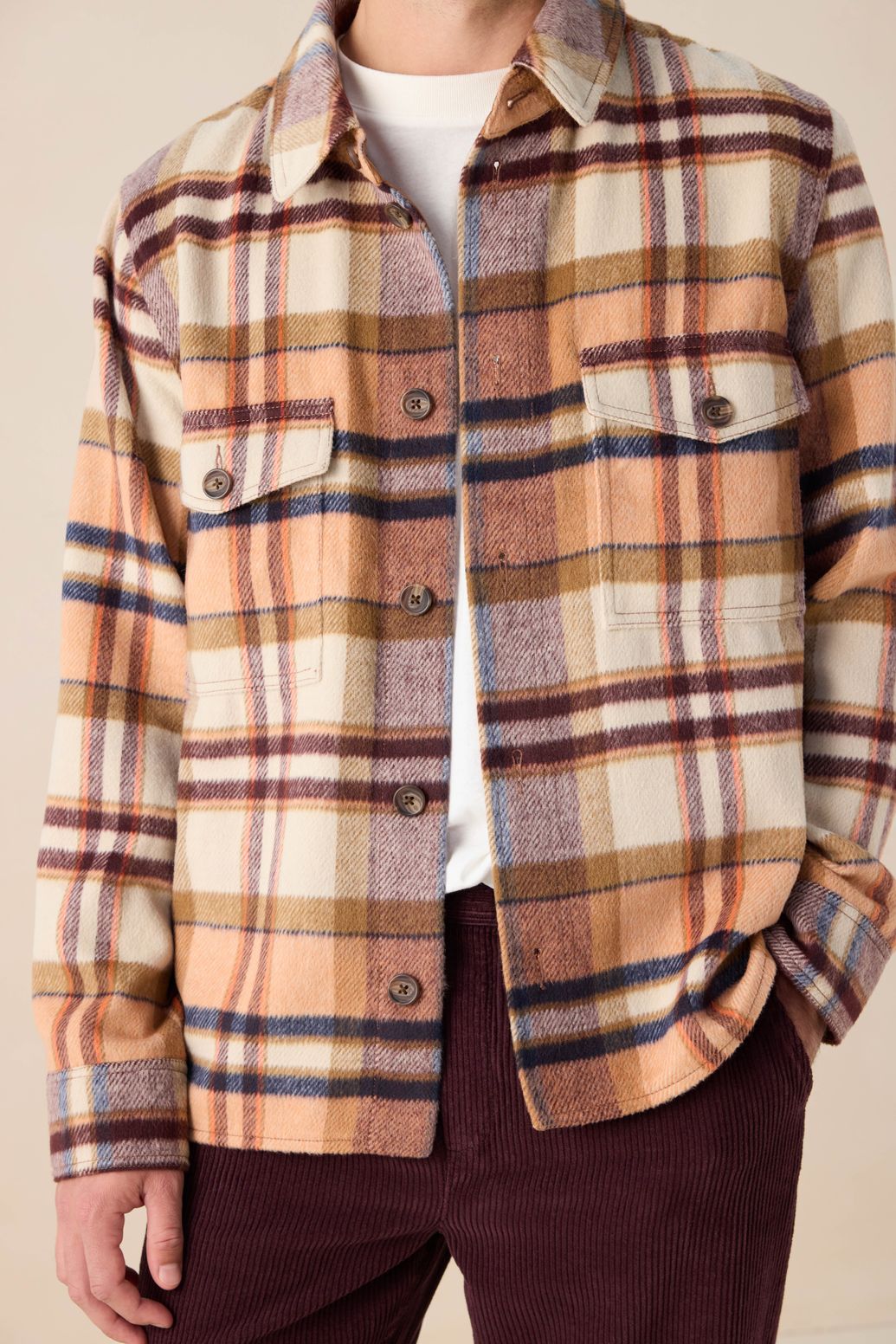 Chemise à carreaux - orange