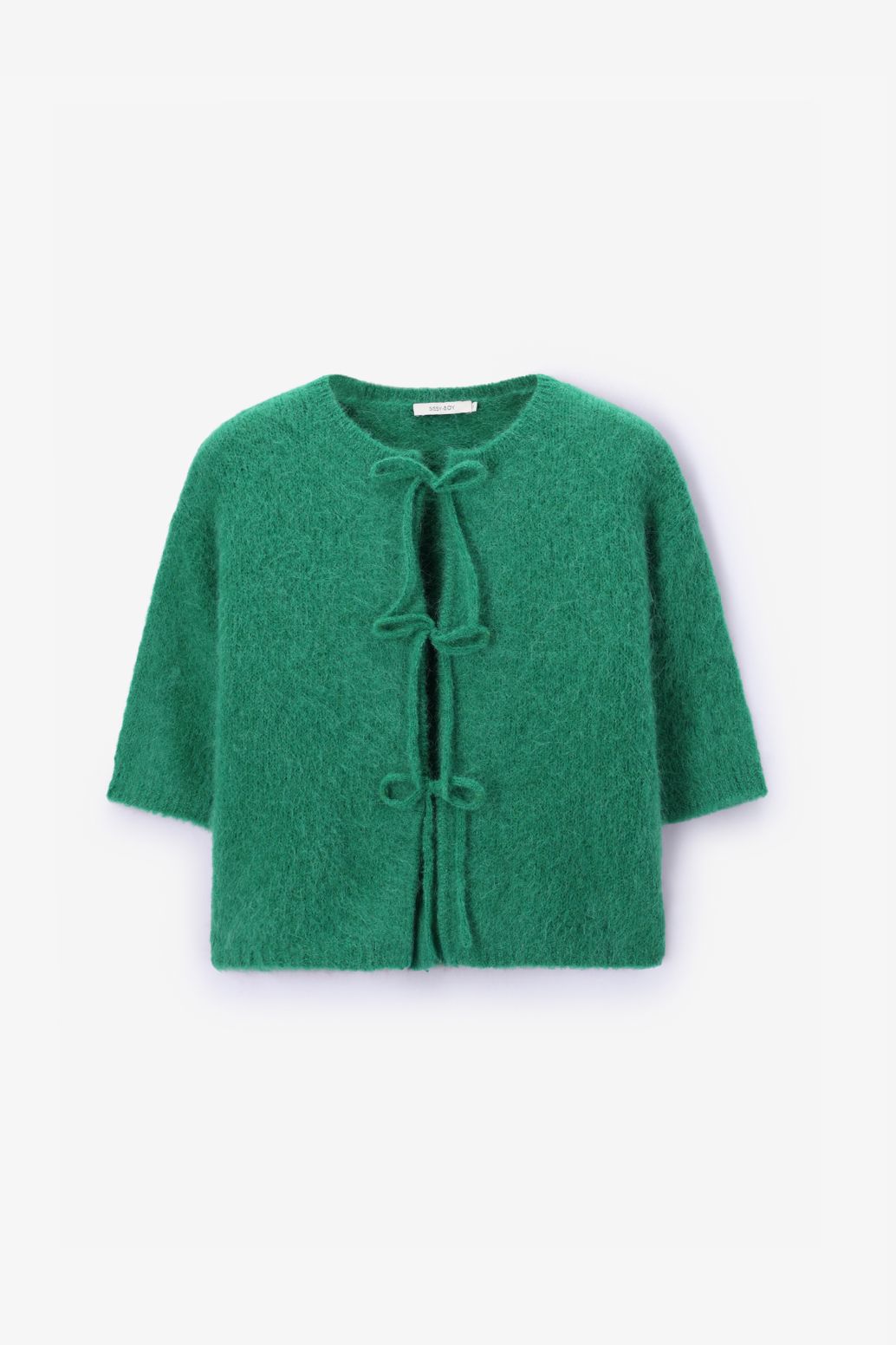 Gilet en laine avec nœuds - vert