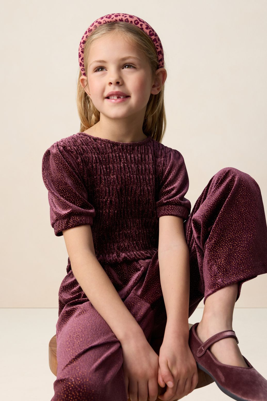 Bandeau avec imprimé léopard - rose