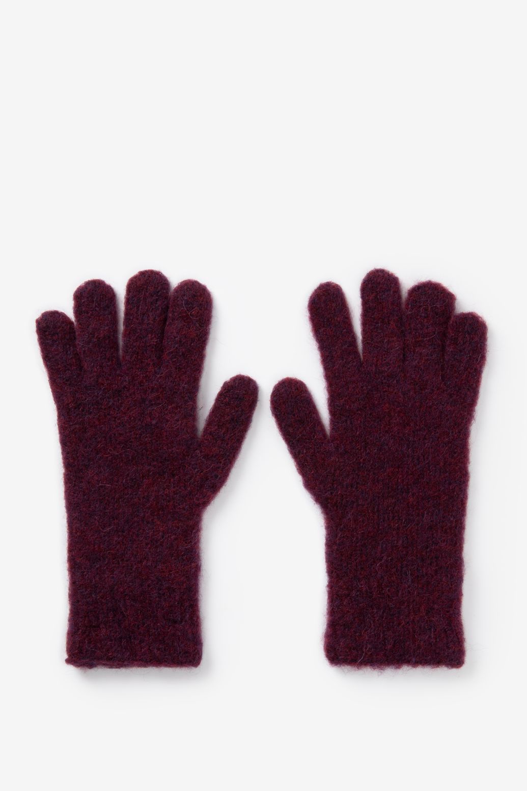 Donkerrode wollen handschoenen