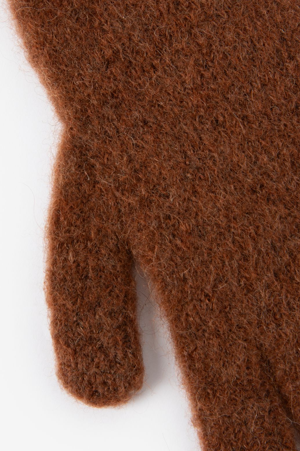 Handschuhe mit Wolle - braun