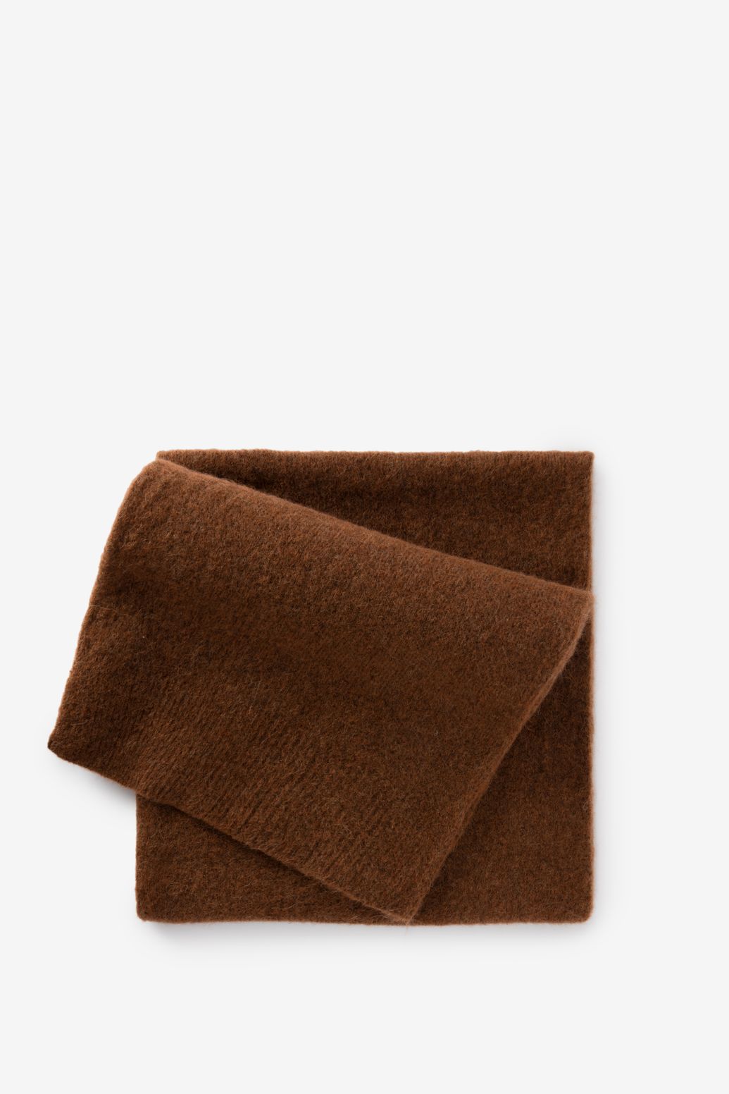 Schal mit Wolle - braun