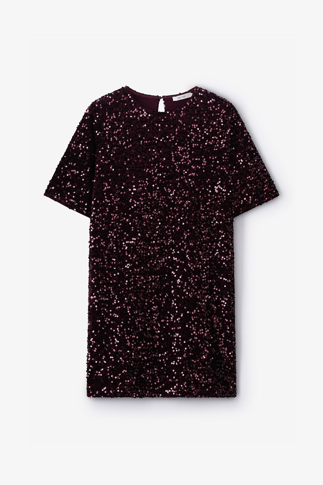 Robe à paillettes - rouge foncé