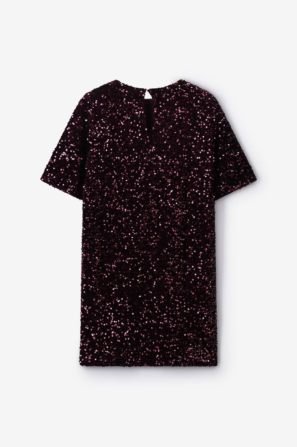 Robe à paillettes - rouge foncé