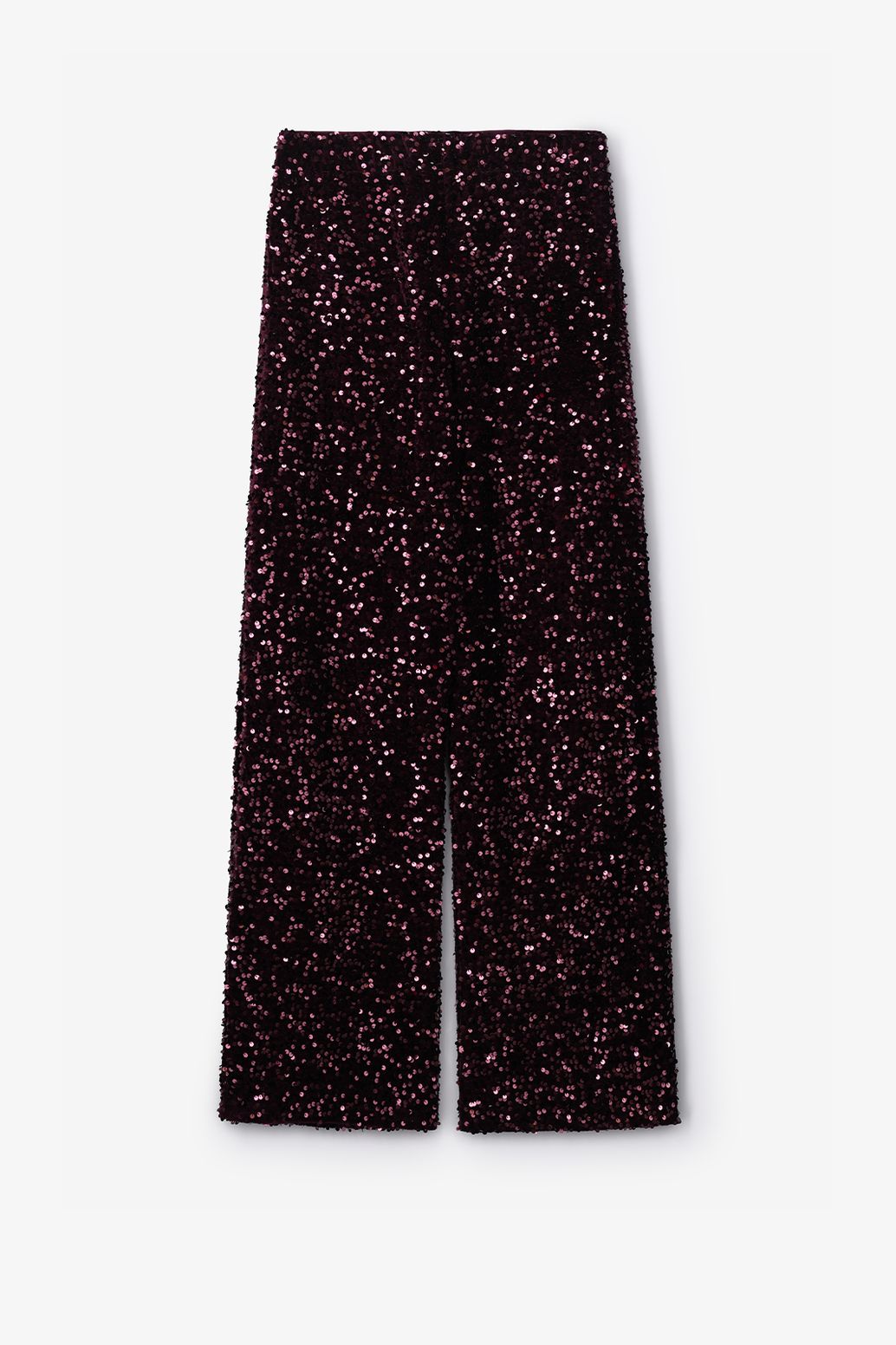 Pantalon à paillettes - rouge foncé