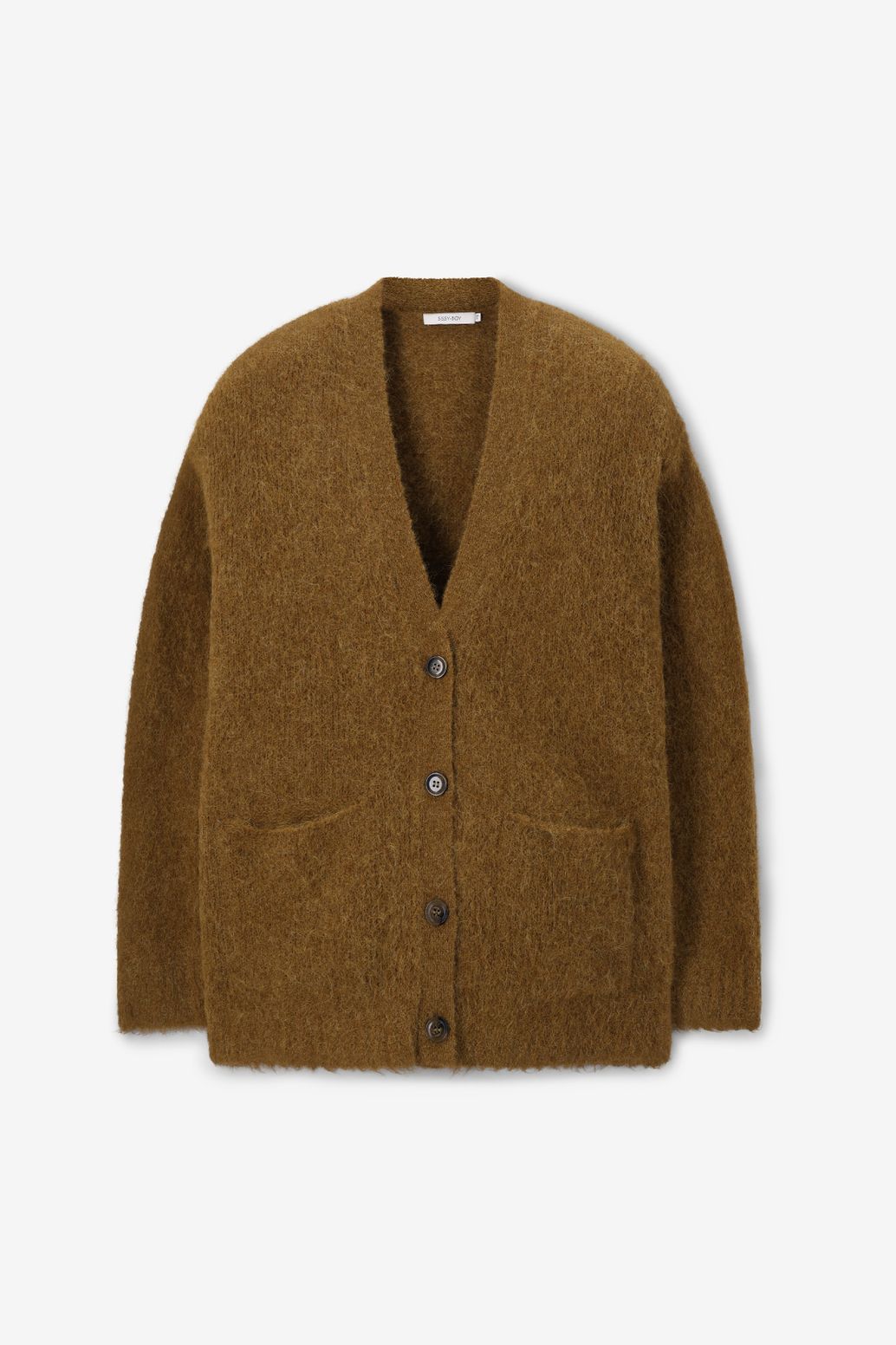 Donkergroen vest met V-hals