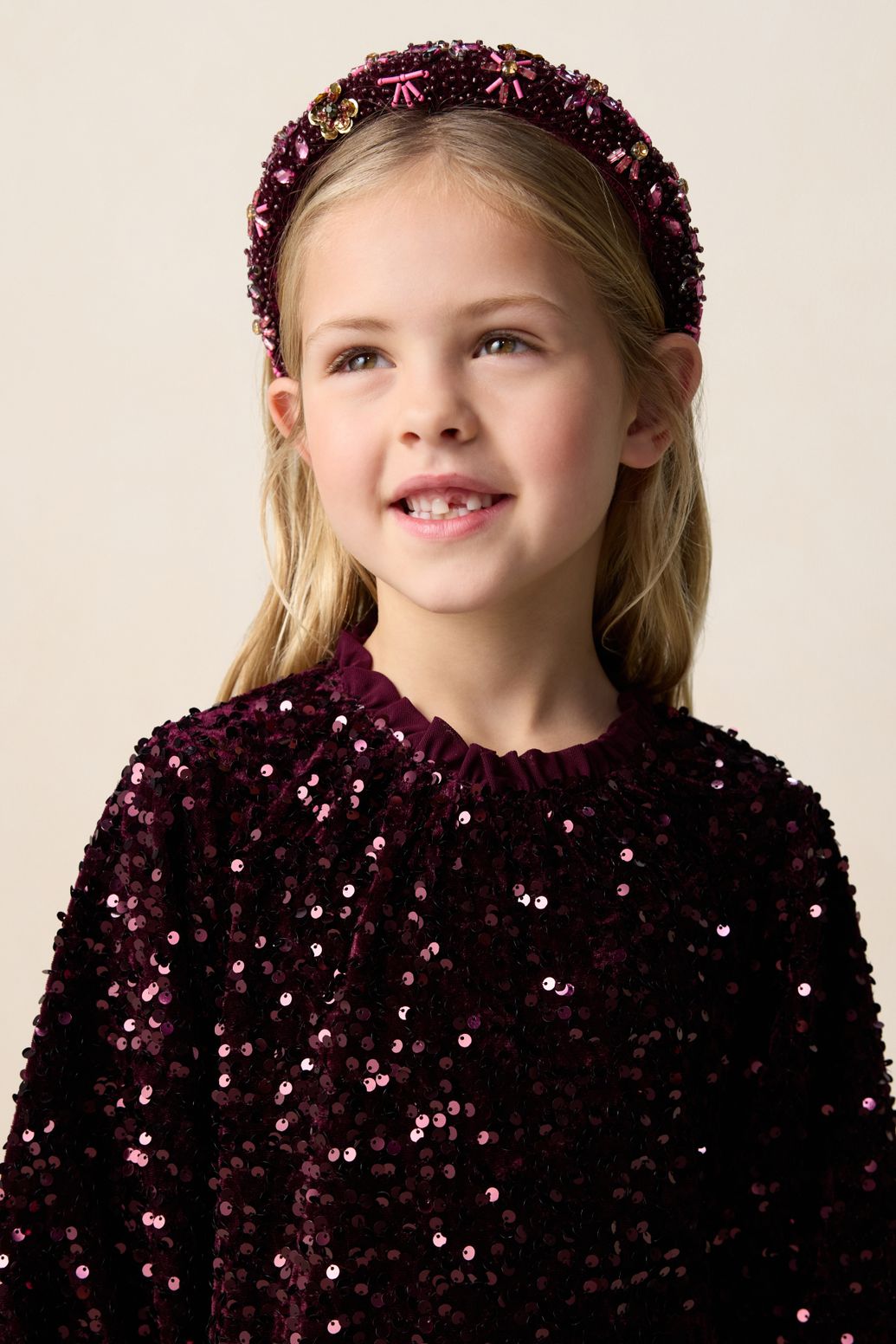 Robe à paillettes - rouge foncé