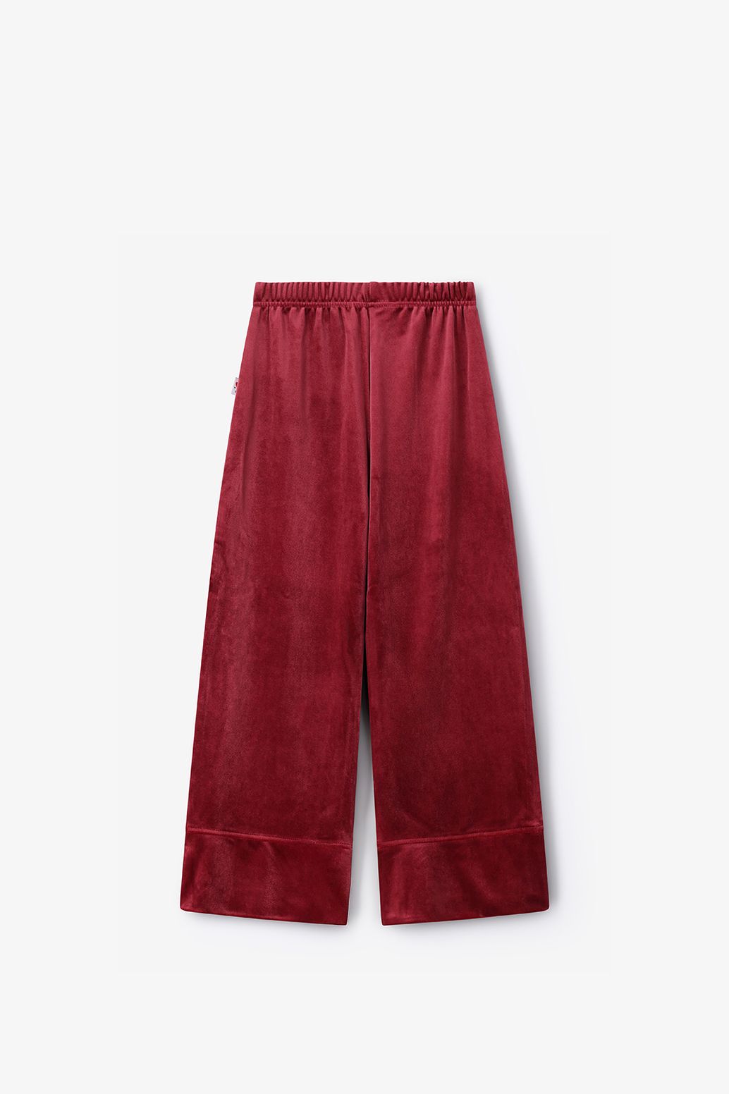 Weite Samt-Leggings - rot