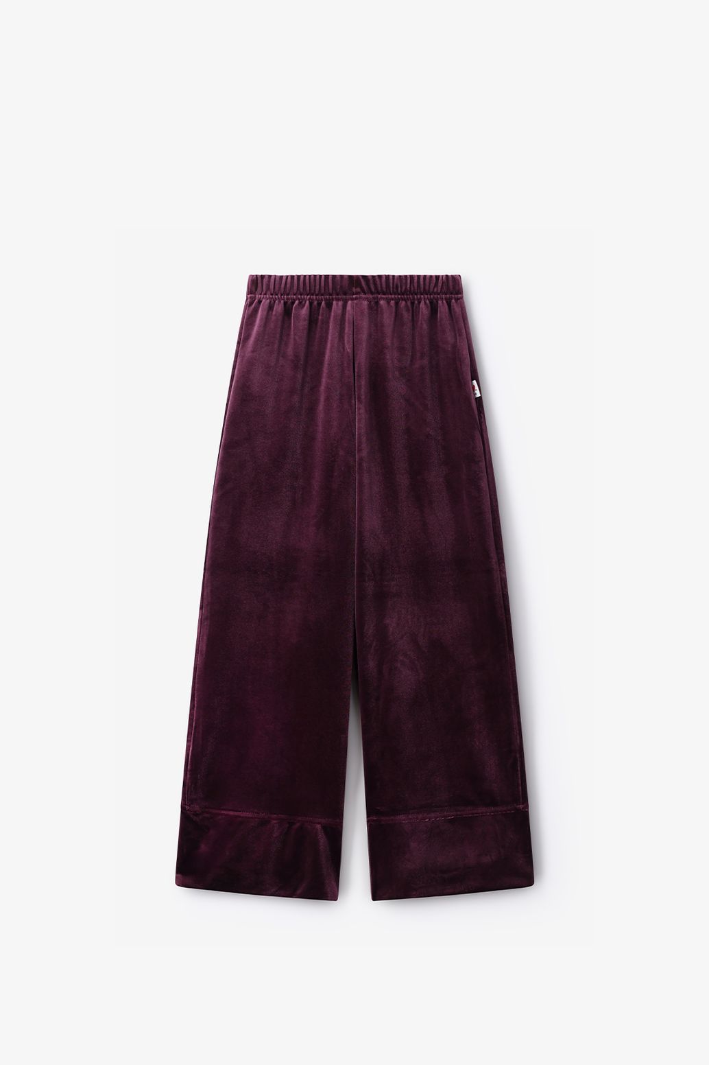 Donkerrode wide leg legging