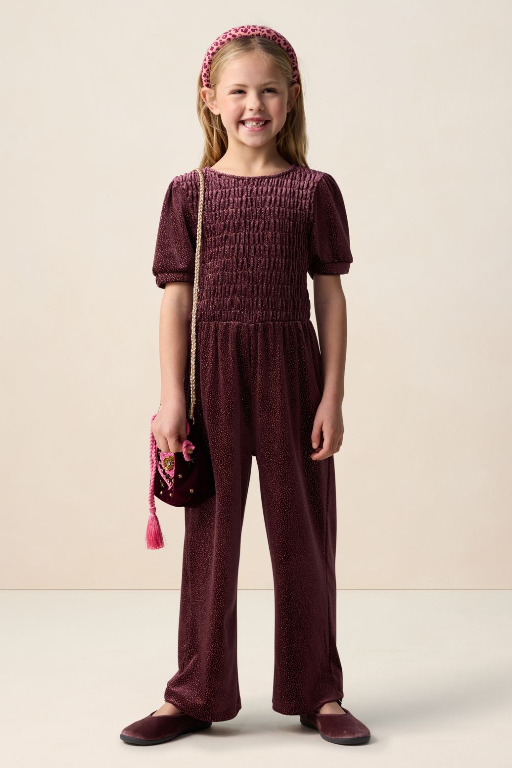 Samt-Jumpsuit - lila