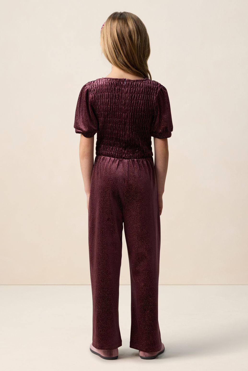 Samt-Jumpsuit - lila