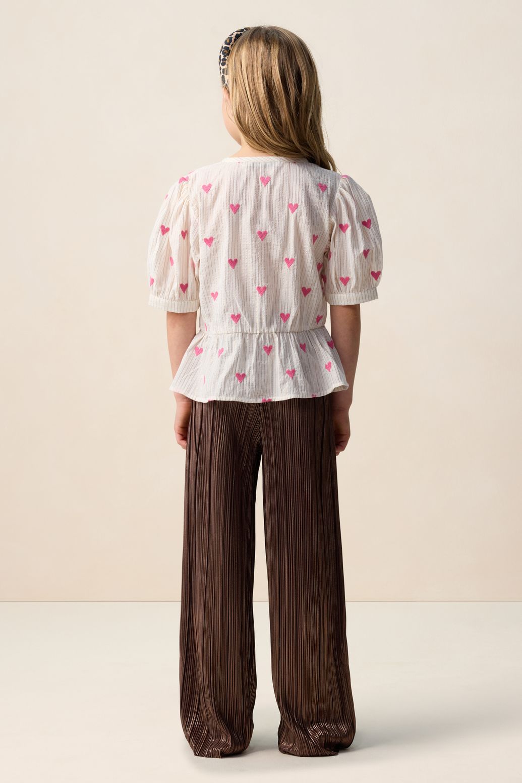 Gouden plissé broek