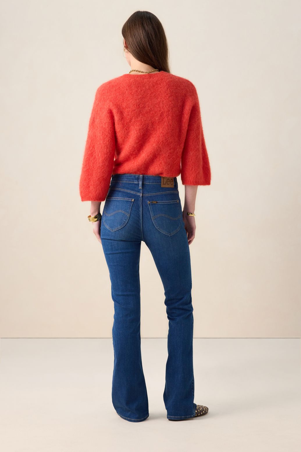 LEE Jean bootcut taille haute - bleu foncé