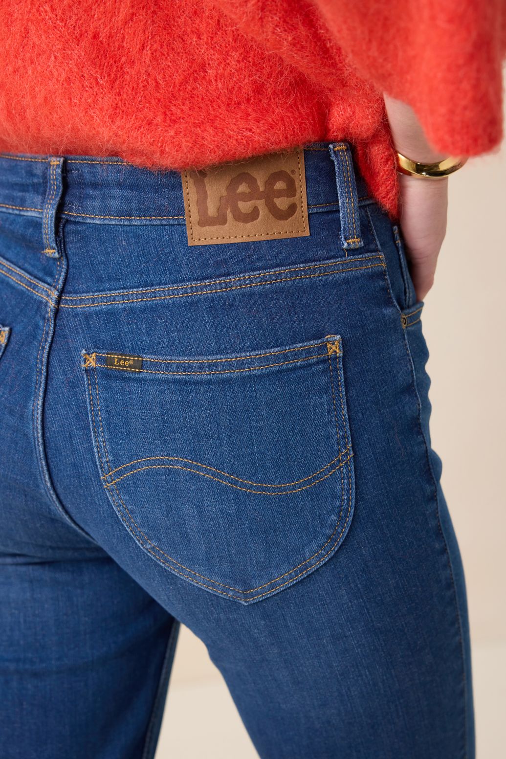 LEE Jean bootcut taille haute - bleu foncé