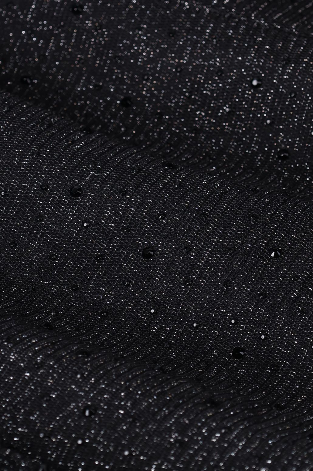 Maxi-Kleid aus Mesh - schwarz