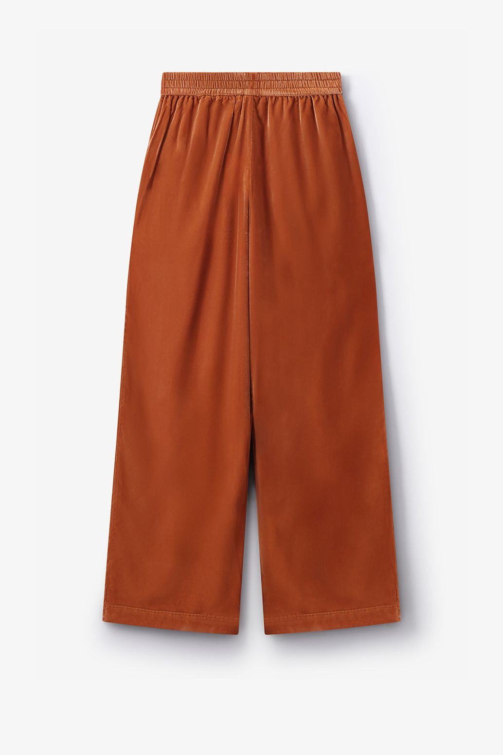 Weite Samthose - orange