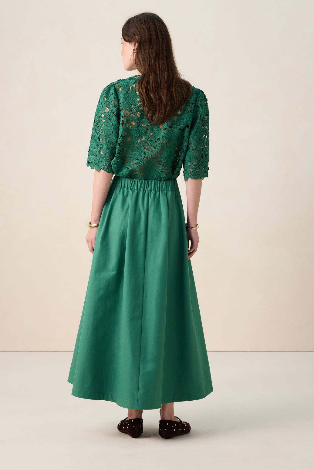 Groene maxi rok