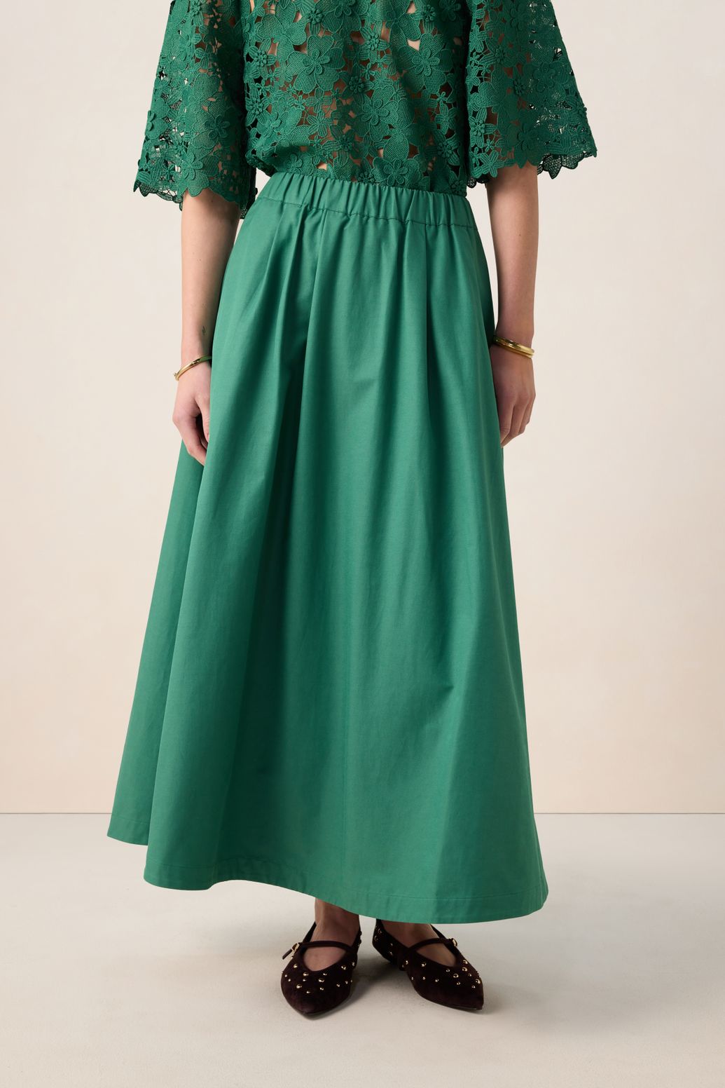 Groene maxi rok