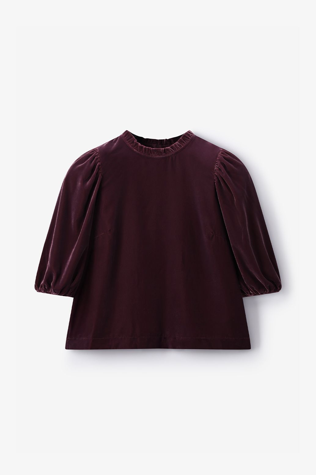 Donkerrode velvet top