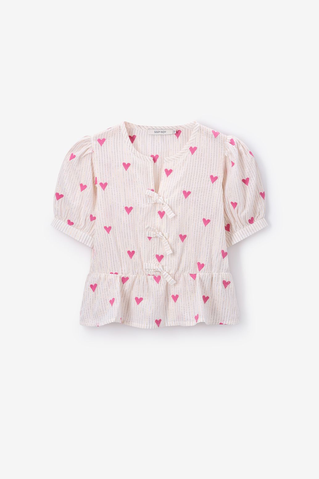 Blouse avec cœurs - blanc