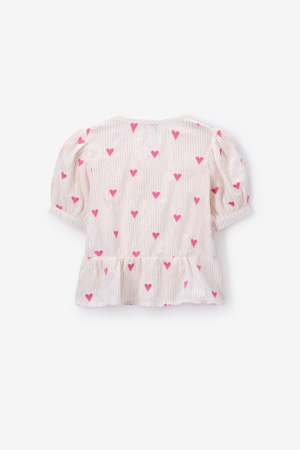 Blouse avec cœurs - blanc
