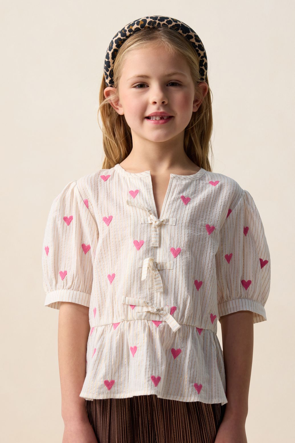 Blouse avec cœurs - blanc