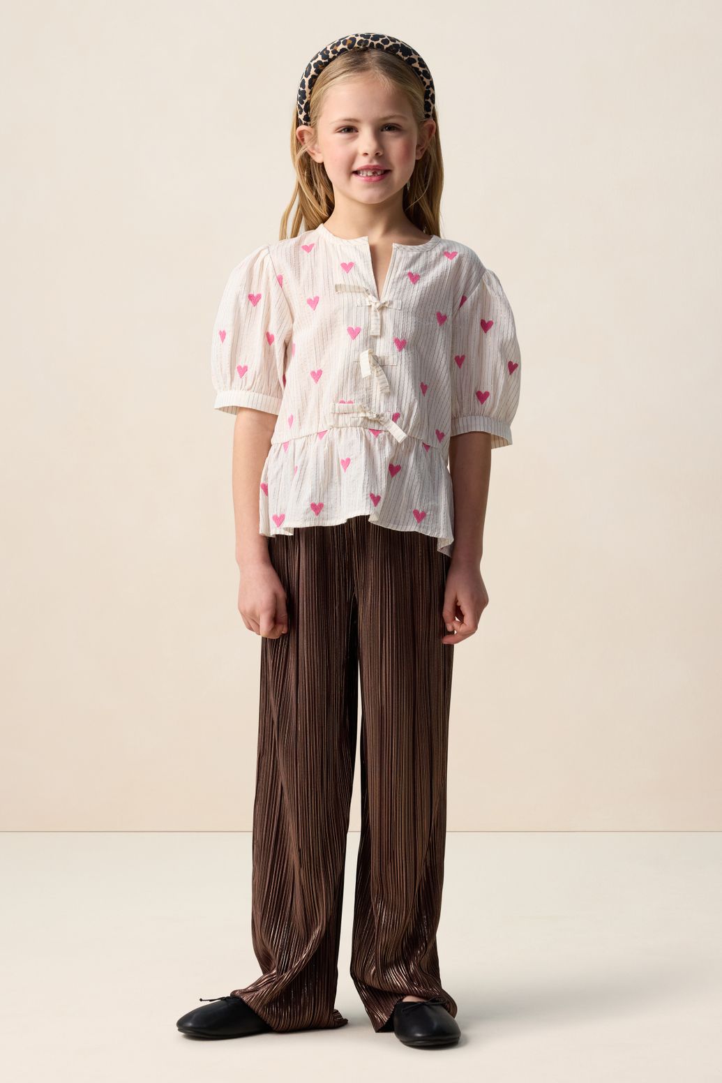 Blouse avec cœurs - blanc