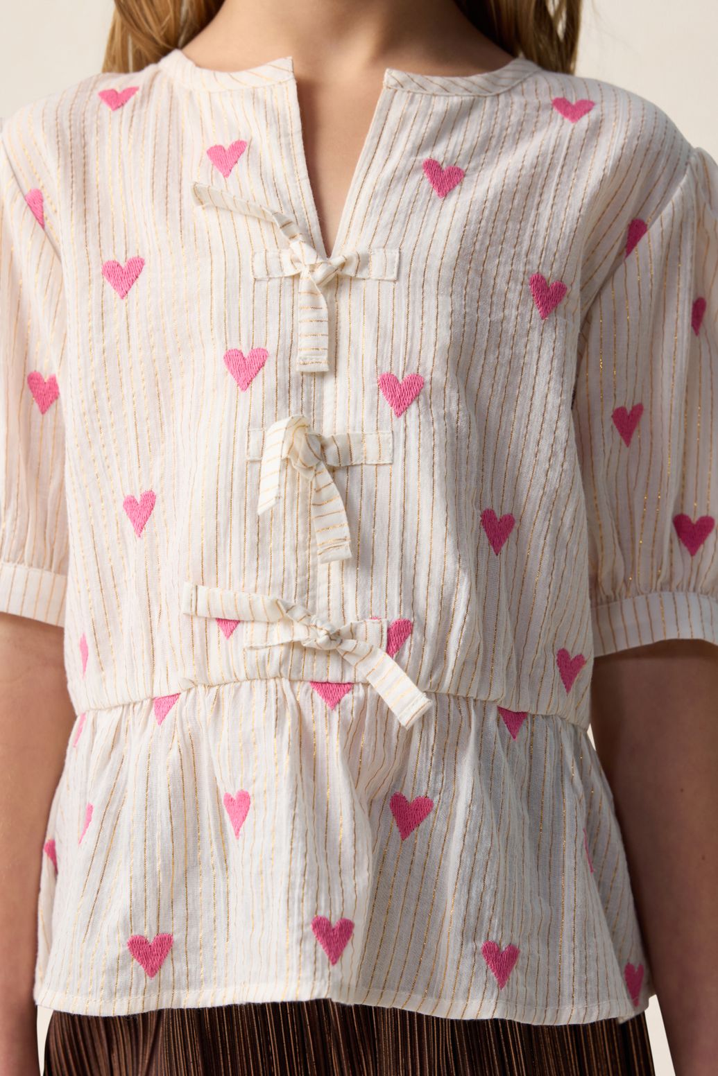 Blouse avec cœurs - blanc