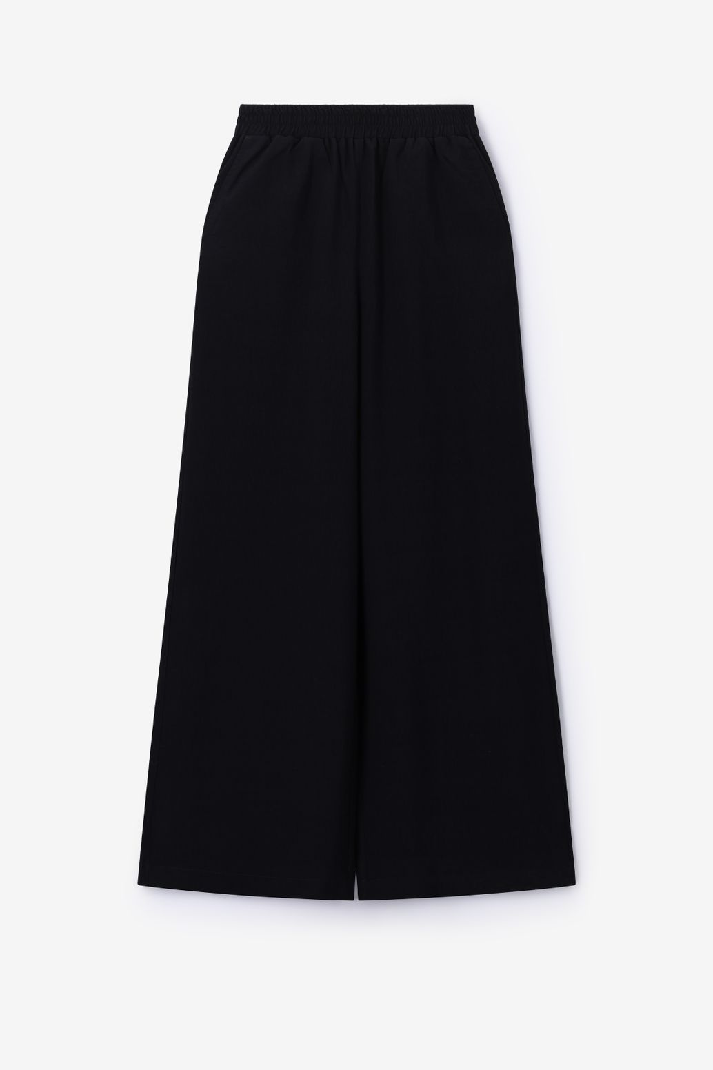 Pantalon jambes larges taille haute - noir