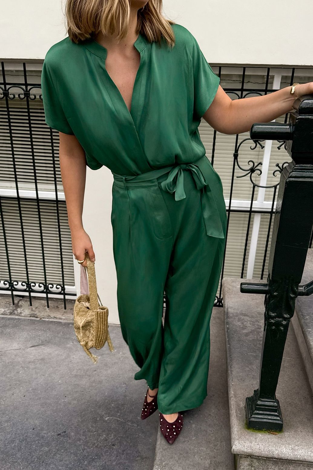 Combinaison dos ouvert - vert