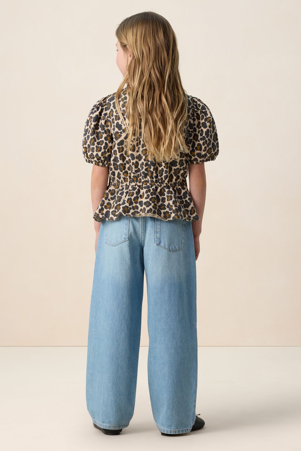 Lichtblauwe high waist barrel jeans