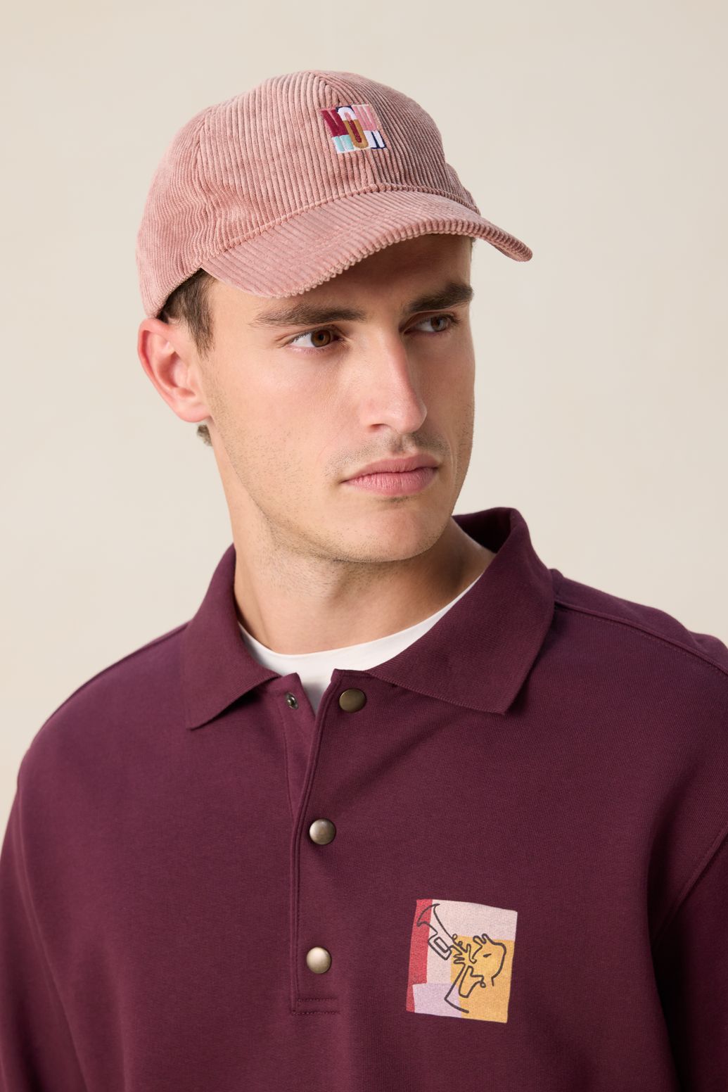 Cordkappe mit Artwork - rosa