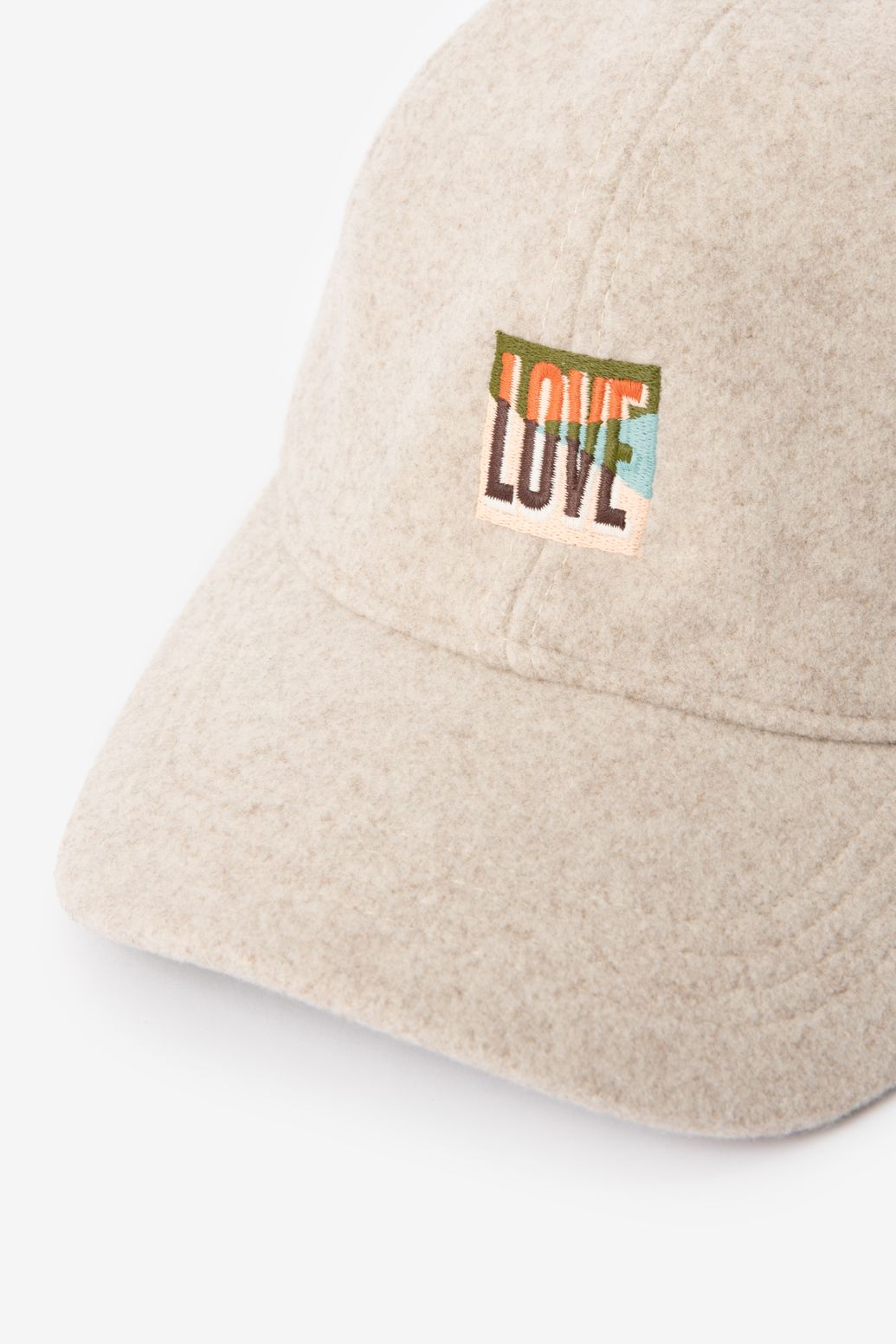 Wollkappe mit Artwork - beige